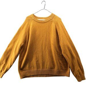 Banana‎ Republic Cozy Essential Sweater Mens XL Mustard Yellow Crewneck Knit